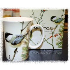 McIntosh Fine Bone China - Robert Bateman's  "Lively Pair Chickadees" Mug